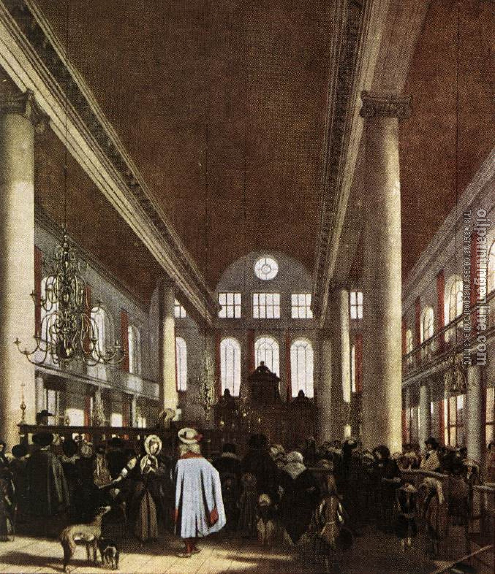 Witte, Emanuel de - Interior of the Portuguese Synagogue in Amsterdam